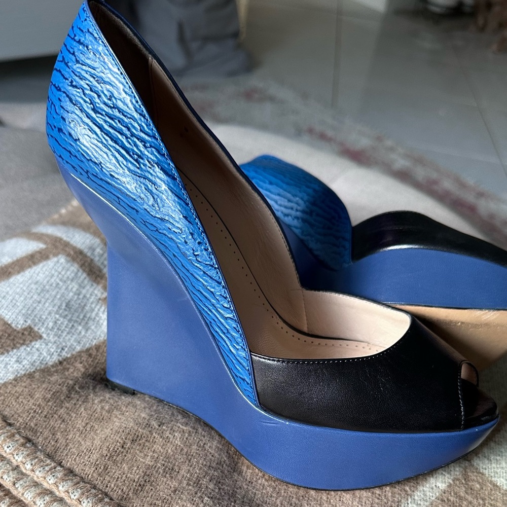 Vintage Bally Peep Toe Pumps Size 39.5 EU / 9 US